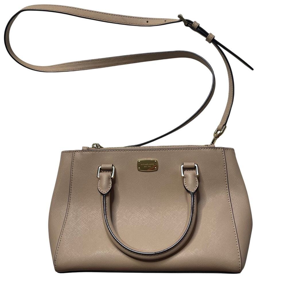 Michael Kors Kellen Satchel Saffiano Leather Crossbody Purse Bag